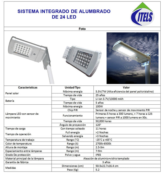 Alumbrado Público solar Integral APS2