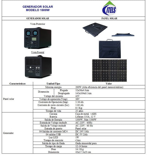 Generador Solar portátil GS3