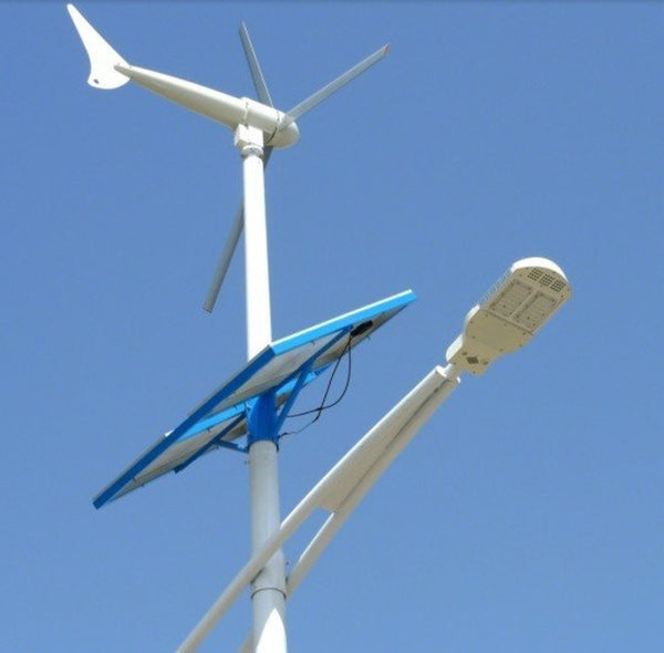 Sistema de alumbrado híbrido: solar y eólico APS14