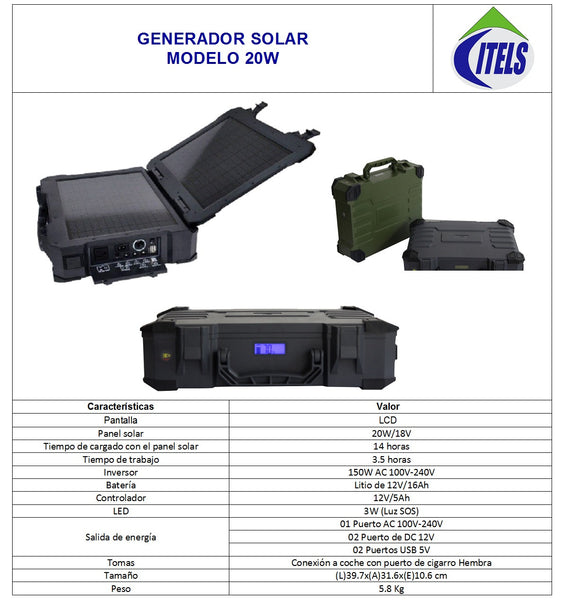 Generador Solar portátil GS1