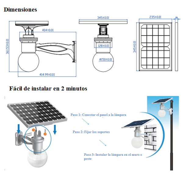 Alumbrado solar Integral APS6