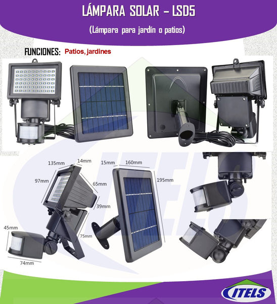 Lámpara solar de Jardín LSD5