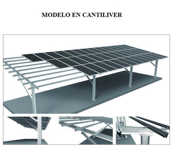 Estructura de estacionamiento para sistema solar SCC1